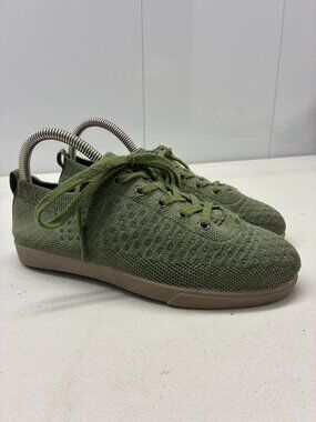 Suavs Zilker Shoes M 5 W 7 Olive Green Knit Comfort Casaul Lace Up Sneakers‎